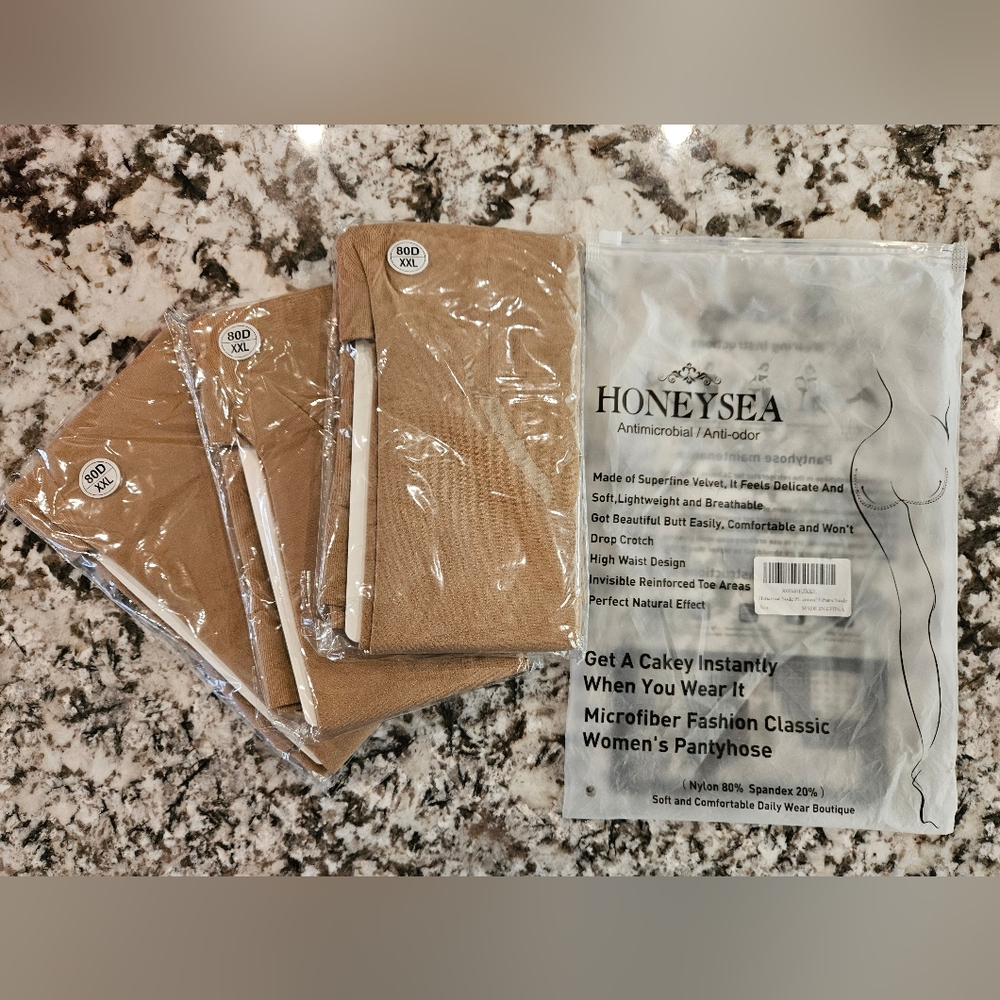 3 Pack Of Antimicrobial/Anti-Odor Pantyhose - Nude